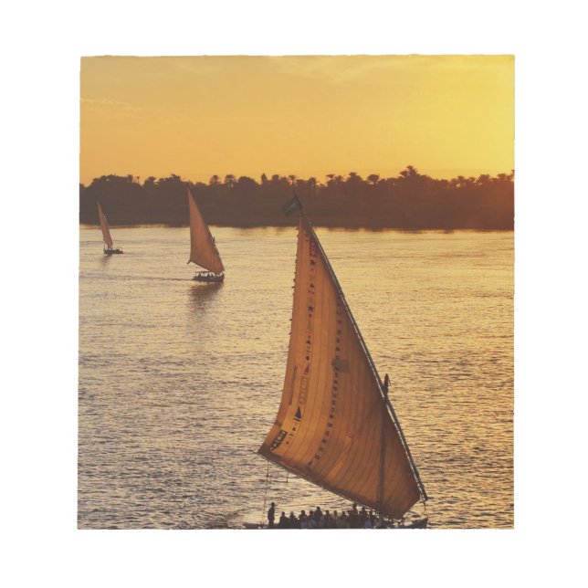 Three falukas with sightseers on Nile River at Notepad (Front)
