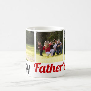 Three family photos  Fathers Day photo collage Coffee Mug