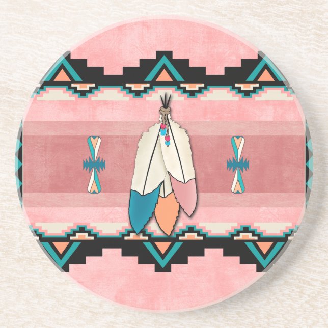 Three Feathers Coaster (Front)