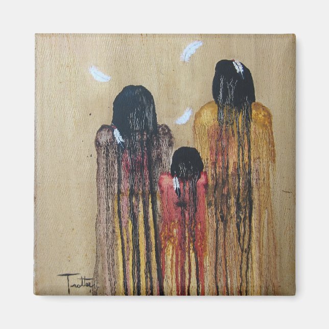 Three Feathers Magnet (Front)