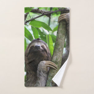 Three finger sloth hand towel