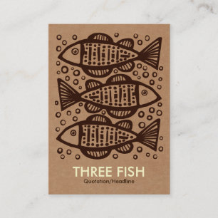 Three Fish - Cardboard Box Tex Business Card