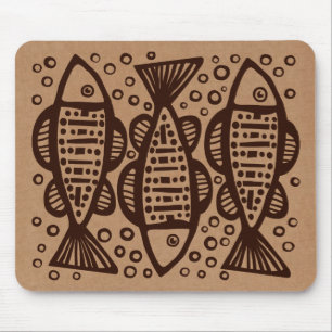Three Fish - Cardboard Box Tex Mouse Mat