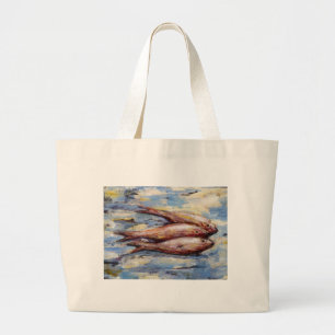 Three Fish Large Tote Bag