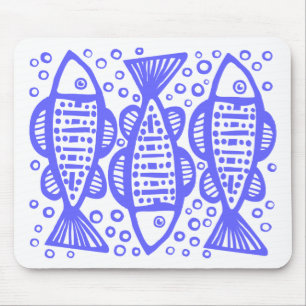 Three Fish Mouse Mat
