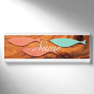 Three Fish Pattern Thunder_Cove Name Tag
