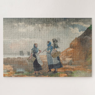 Three Fisher Girls (at Tynemouth, Northumberland) Jigsaw Puzzle
