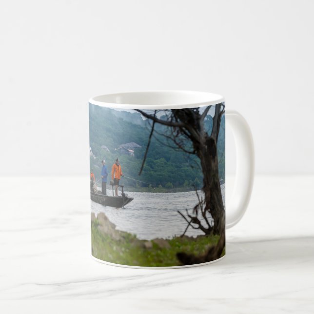 Three Fishermen On Table Rock Coffee Mug (Front Right)