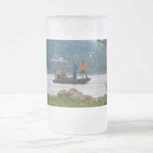 Three Fishermen On Table Rock Frosted Glass Beer M Mug