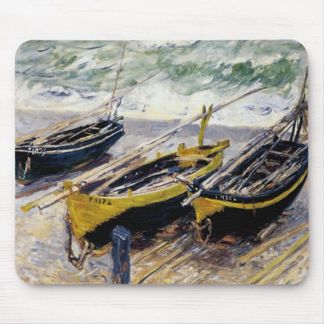 Three Fishing Boats Mouse Mat (Front)