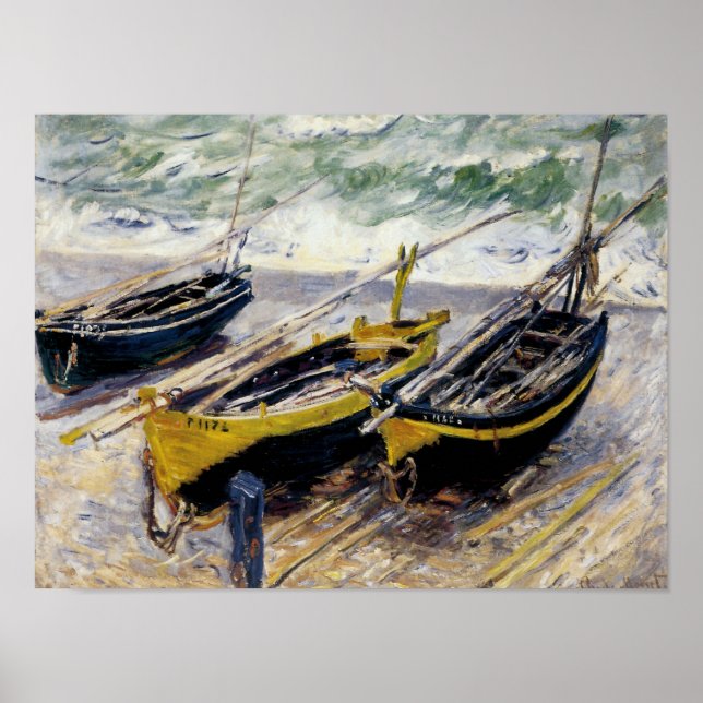 Three Fishing Boats Poster (Front)