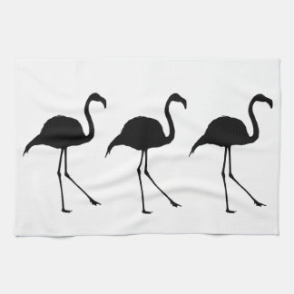 Three Flamingos Tea Towel