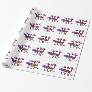 Three Flamingos Wrapping Paper