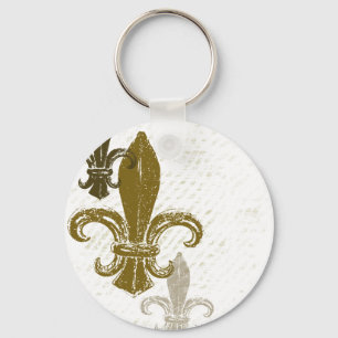Three Fleur De Lis Key Ring