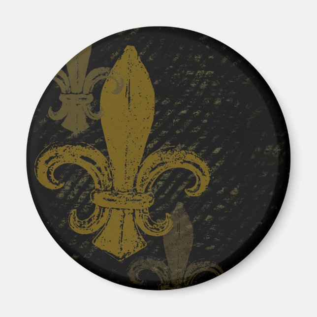 Three Fleur De Lis Magnet (Front)