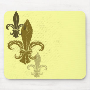Three Fleur De Lis Mouse Mat