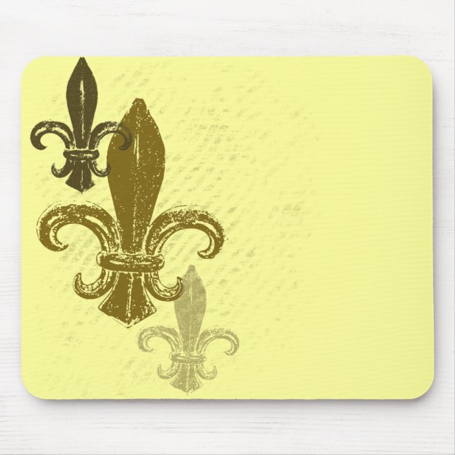 Three Fleur De Lis Mouse Mat (Front)