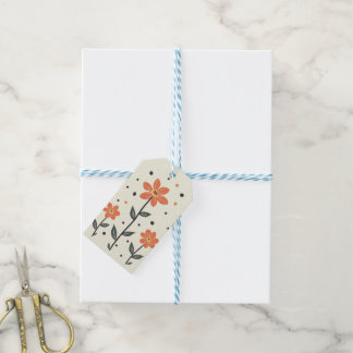 three flowers Gift Tag