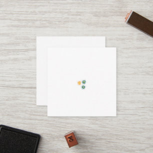 three flowers with green and orange petals loyalty card