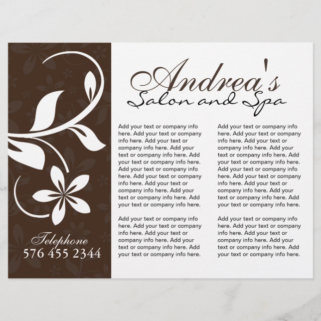 Three Fold Beauty Salon Brochure (Front)