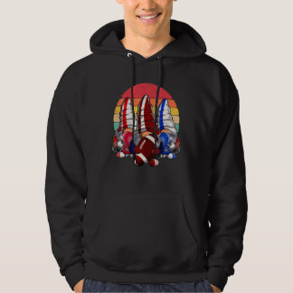 Three Football Gnomes Football Gnome  Sport Footba Hoodie