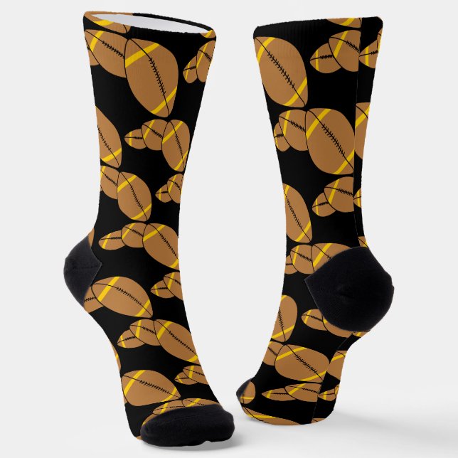 Three Footballs Socks (Angled)
