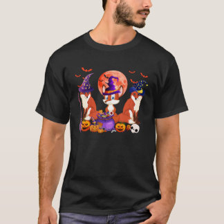 Three  Foxes Costume Halloween Witch Horror Pumpki T-Shirt