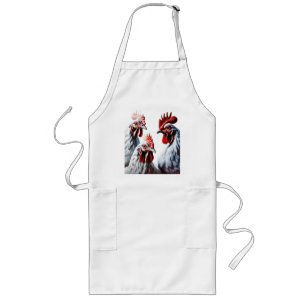 Three French Hens Faith Hope Charity Cut Out v1 Long Apron