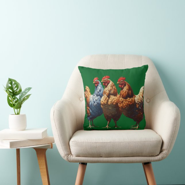 Three French Hens Faith Hope Charity Cut Out v2 Cushion (Chair)