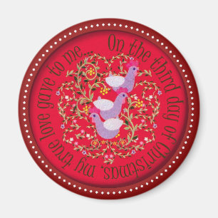 Three French hens Magnet
