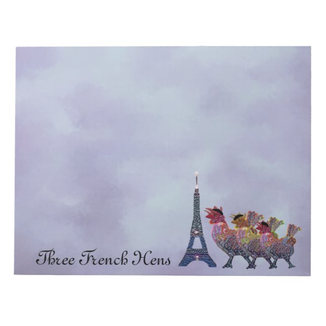 Three French Hens Notepads (Front)