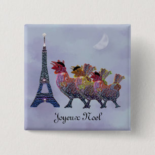 Three French Hens Pins