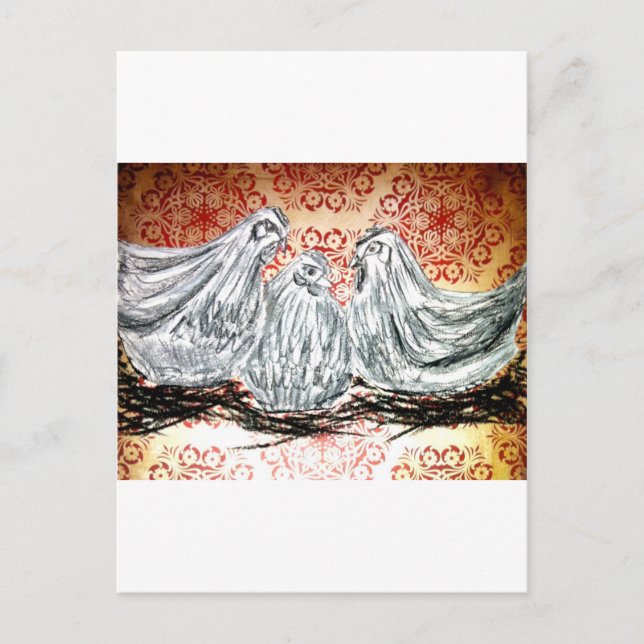 Three French Hens Postcard (Front)