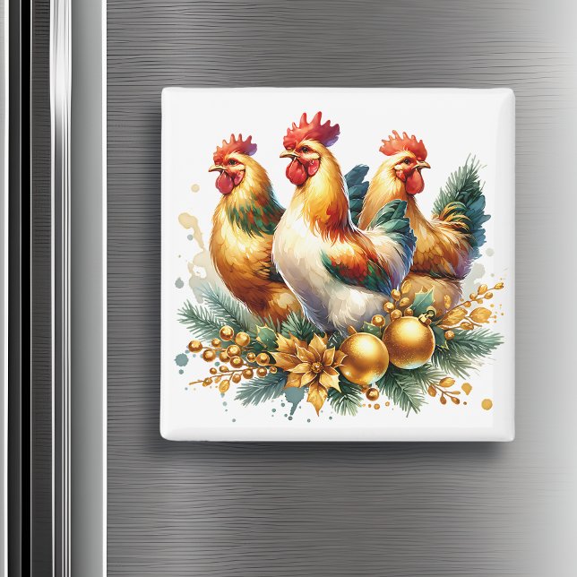 Three French Hens | Twelve Days of Christmas Magnet (Creator Uploaded)
