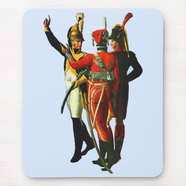 three French soldiers circa 1800 Mouse Mat (Front)