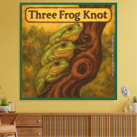 Three Frog Knot – Whimsical Amphibian Wordplay Art