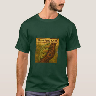 Three Frog Knot – Whimsical Amphibian Wordplay Art T-Shirt