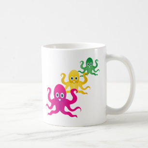 Three funny octopies coffee mug