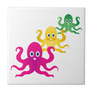 Three funny octopies tile