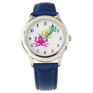 Three funny octopies watch