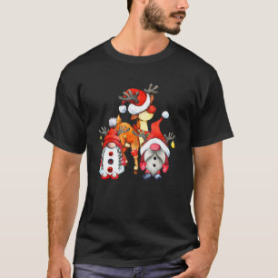 Three Garden Reindeer Gnomes Swedish Tomtes Scandi T-Shirt
