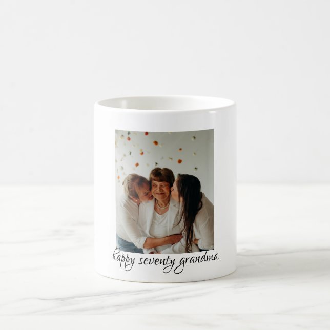 Three generation happy birthday grandma  coffee mug (Center)