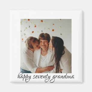 Three generation happy birthday grandma  magnet