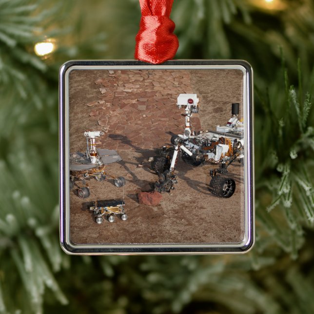 Three Generations Of Mars Rovers. Metal Tree Decoration (Tree)