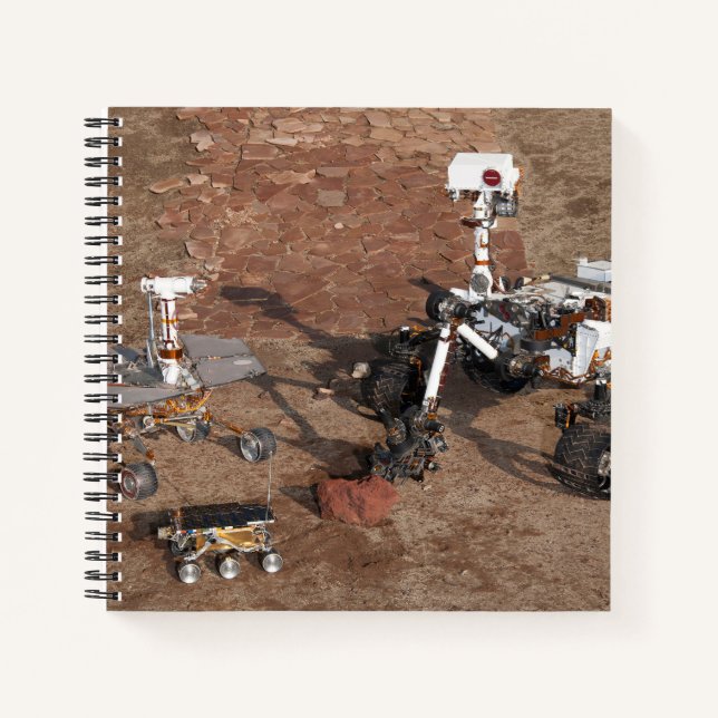 Three Generations Of Mars Rovers. Notebook (Front)