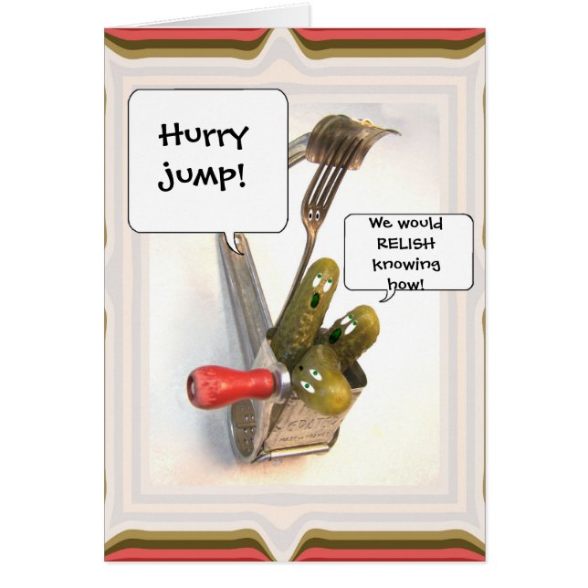 Three Gherkins Comic Template Card (Front)