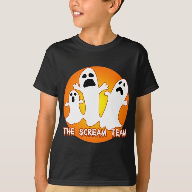 Three Ghosts The Scream Team Halloween Tee (Front)