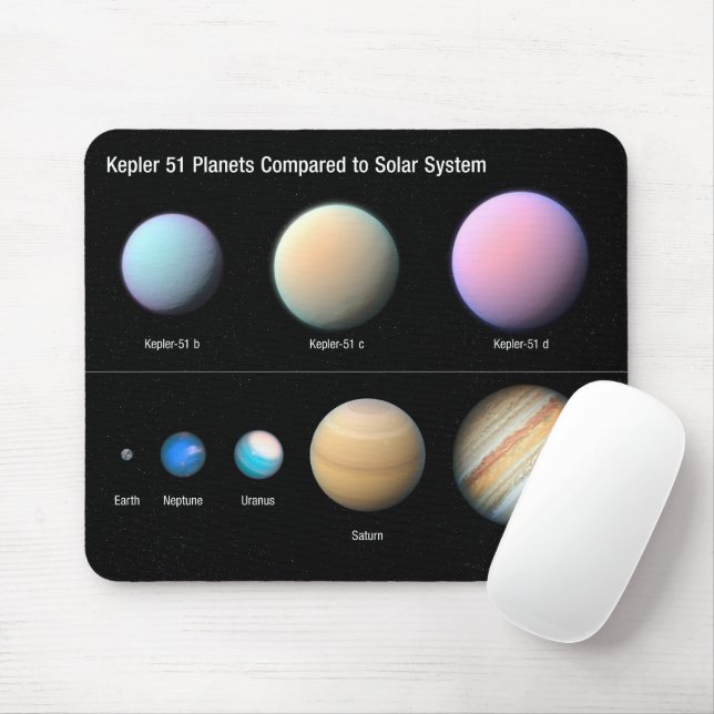 Three Giant Planets Orbiting Kepler 51 Mouse Mat (With Mouse)