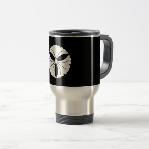 Three ginkgo leaves travel mug