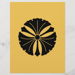 Three ginkgo leaves with swords